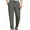 Gray Casual Pants, variant on HOOMEUMY Men's Linen Jogger Pants with Pockets Drawstring Elastic Waist Loose Fit Summer Beach Long Trousers Black M