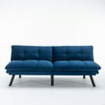 thumbnail image 5 of Convertible Folding Modern sofa Bed, Sleeper Couch Daybed with Adjustable Armrests and Backrests for Studio, Apartment, Office, Small Space, Compact Living Room (Navy Blue), 5 of 6
