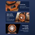 thumbnail image 4 of Ventilador recargable de ventilador de campamento solar con luz LED (naranja 10000mAh), 4 of 9