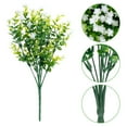 thumbnail image 4 of 6 Bundles Artificial Flowers Outdoor UV Resistant Flowers No Fade Faux Plastic Plants Garden Porch Window Box Decorating, Magenta, 4 of 10