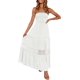 thumbnail image 1 of Vestido ZESICA de mujer 2025 de verano bohemio, sin tirantes, blanco, talla S, 1 of 9