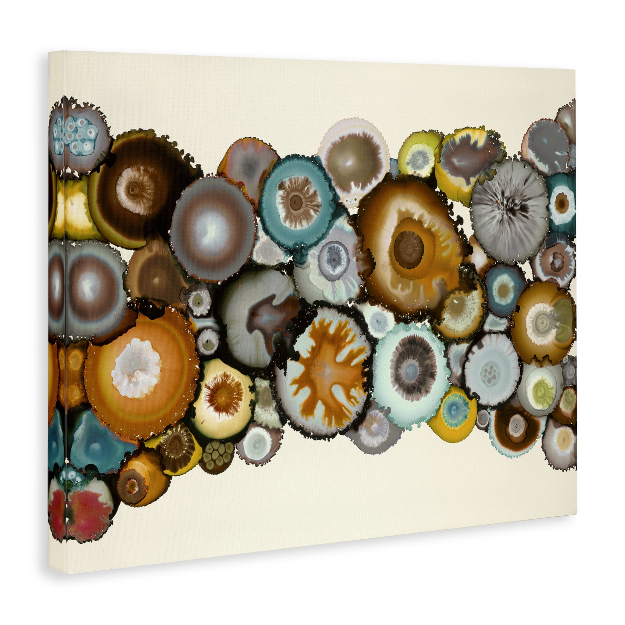 Stupell Industries Various Agate Clusters Abstract Painting Wrapped Canvas Art Print Wall Art, 40 x 30