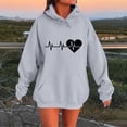 thumbnail image 2 of Fashion Hoodie for Womens Plus Size Pullover Casual Ladies Printed Long Sleeve Tops Blouse Hooded Sweatshirts, 2 of 4