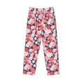 thumbnail image 6 of Uemuo Japanese Cherry Blossoms Pattern Men's Wide Leg Palazzo Lounge Pants with Pockets Light Weight Loose Comfy Casual Pajama Pants-XX-Large, 6 of 9