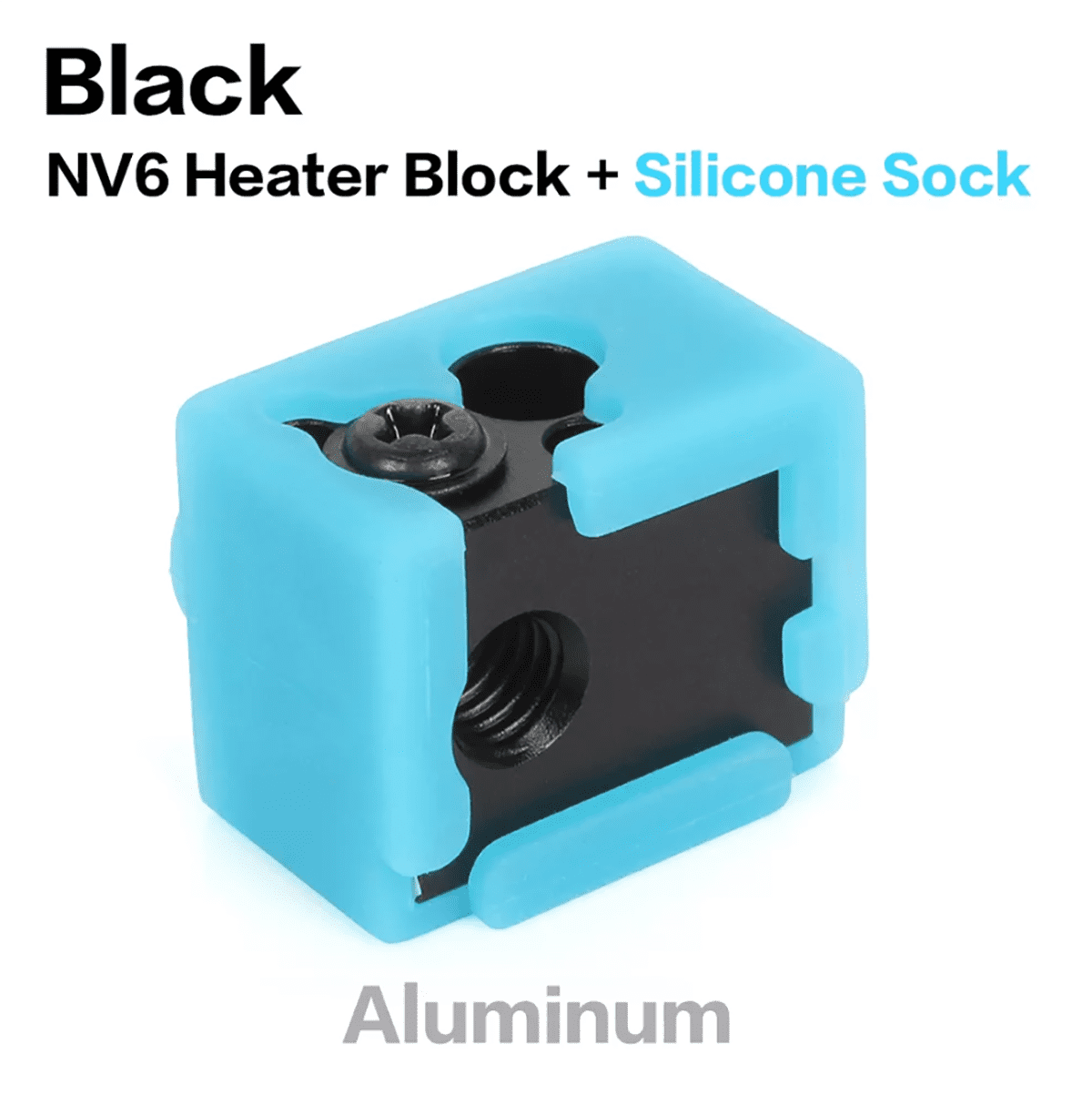 NV6 Heated Block Aluminum Heating Block E3D V6 Heat Block Jhead BMG