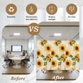 thumbnail image 5 of Retro Sunflower Privacy Window Film, Decorative Frosted Glass Window Film, Watercolor Letter Flowers Reusable Peel and Stick Static Cling for Home Bathroom Office Glass Door 23.6"x59", 5 of 8