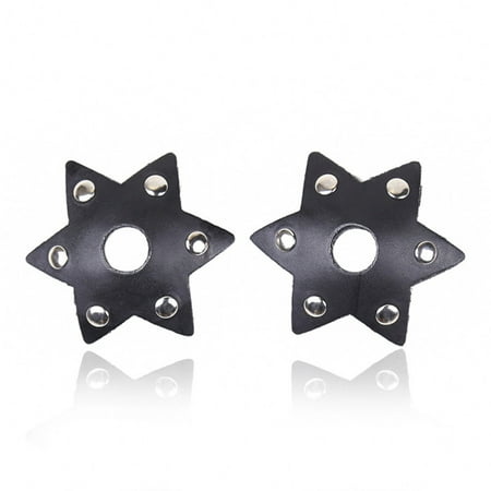 

Frcolor 2pcs Womens Sexy Star Shape Covers Disposable Pasties Breast Petal Pasty Pasties(Black)