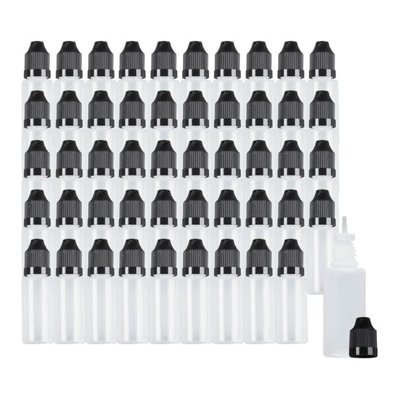 Botellas cuentagotas Eau de plástico LDPE de 15 ml con punta fina (50 unidades)