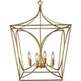 thumbnail image 3 of AA Décor 4 Light Caged Chandelier in Gold Finish - 29"H x 19"W x 19"D, 3 of 3
