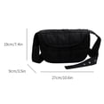 thumbnail image 4 of Bolso Hombro para Mujer Bolso Cruzado Con Bolsillo Con Solapa Y Rombos Acolchado Algodón (negro), 4 of 8