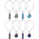 thumbnail image 1 of Juego de 8 colgantes de dragón envueltos en forma de cilindro de cristal, bola redonda, collar con colgante curativo de chakras y Reiki, collar con piedras preciosas, 1 of 5