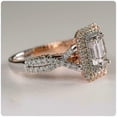thumbnail image 2 of 2Ct Emerald Cut Lab-Created Diamond Art Deco Women's Engagement Ring 14K Rose Gold Plated Silver, 2 of 3
