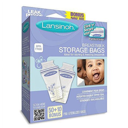 Lansinoh Breastmilk Storage Bags - 6oz/180ml, Bonus 60 Count