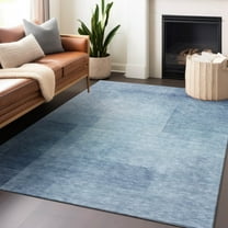 Addison Rugs Chantille Indoor/Outdoor Transitional Geometric Blue Washable Rectangle Rug, 8' x 10'