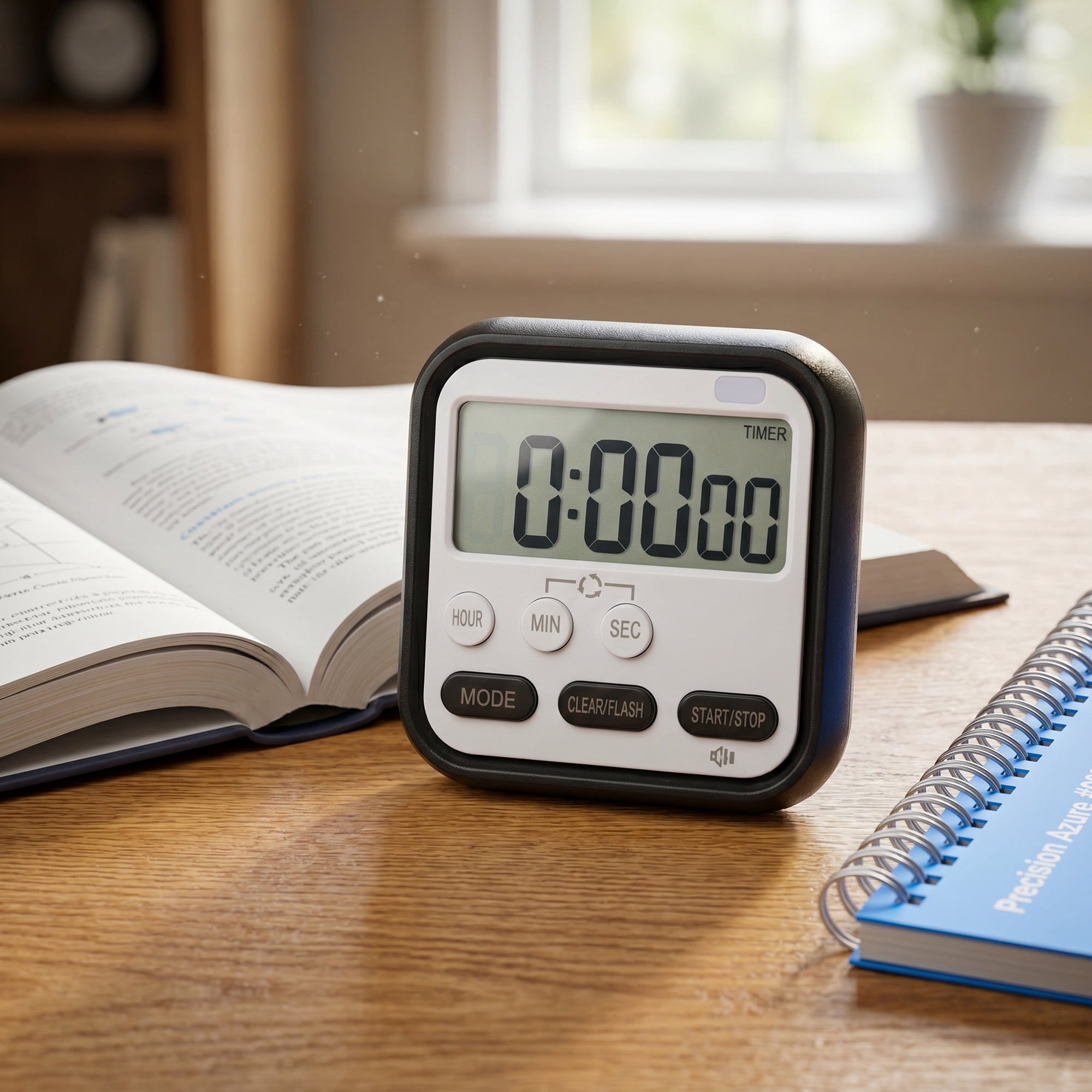 Unique Bargains Timer with Loud Alarm and Magnetic Backing for Classroom Black