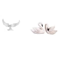 thumbnail image 1 of Escultura de ángel, estatua de cisne, adorno artístico de resina, centro de mesa, forma vívida y elegante, ideal para regalar, decoración del hogar y, 1 of 8
