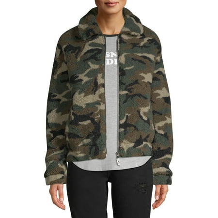 EV1 from Ellen DeGeneres Camo Printed Sherpa Jacket Women's