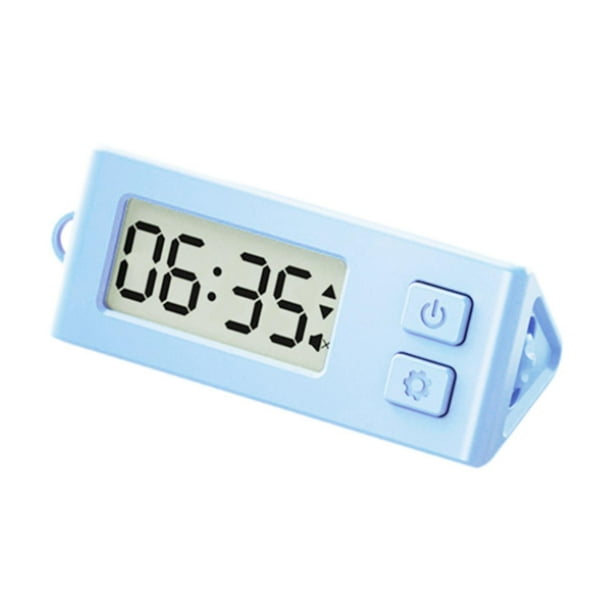 Temporizador digital pequeño, temporizador de cuenta regresiva, multifuncional, portátil, para cocina. Azul