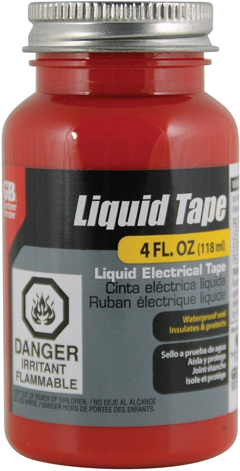 Liquid Electrical Tape, Red, Waterproof, 4 oz., Bender, LTR400