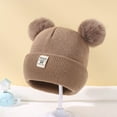 thumbnail image 5 of Windproof Winter Solid Color Children's Hat Beanie Hats Knitted Hats Warm Cap GREY, 5 of 8