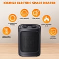 thumbnail image 3 of LELINTA Space Heater for Indoor Use, Portable Electric Heaters Safe and Quiet Ceramic Heater Fan, Heat Up 200 Square Feet for Indoor Use, Black, 3 of 7