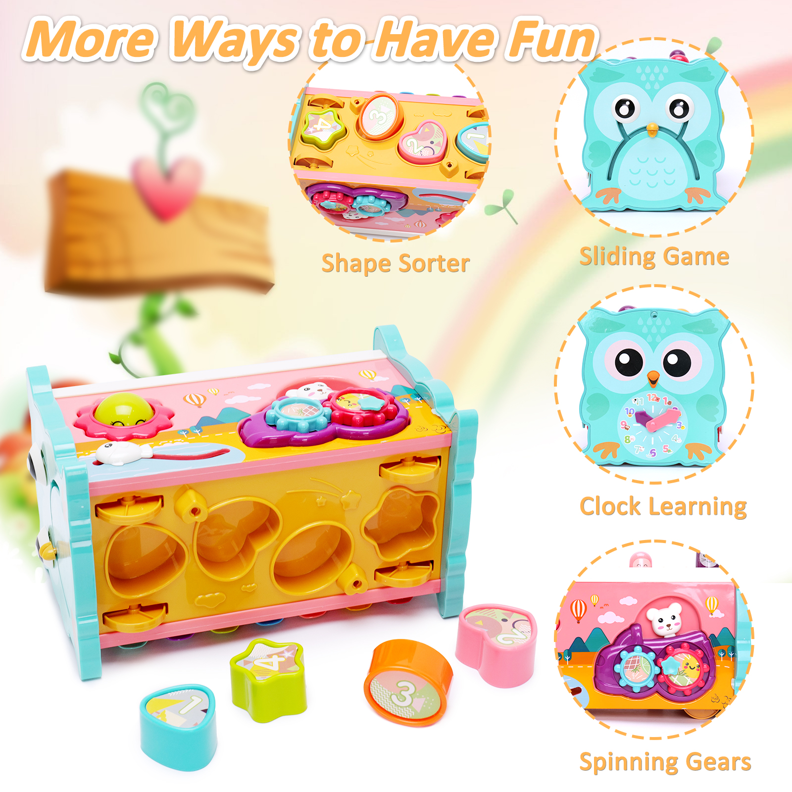 Montessori Learning Toys 8 in 1 Baby Busy Toys Toddler Educational Gifts for Kids 1- 3Y Boys & Girls - image 4 of 10