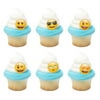 Emoji Mood Assortment Cupcake Rings - 24 Count