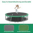 thumbnail image 2 of UIOWIO 12 ft Pumpkin Recreational Trampoline for Kids and Adults Outdoor Trampoline with Basketball Hoop Toddler Backyard Trampoline with Ladder,Enclosure Net,Storage Bag,Green, 2 of 8