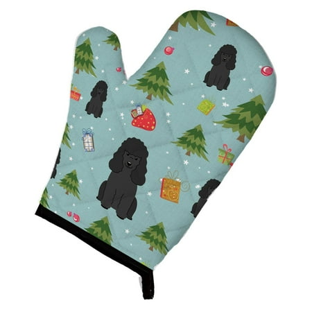 

Carolines Treasures BB4731OVMT Christmas Poodle Black Oven Mitt Large multicolor