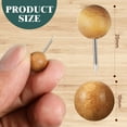 thumbnail image 3 of Wooden Push Pins Thumb Tacks Push Pins for Cork Board Round Head Map Pins with Steel Needle Point Boho Office Supplies (Brown,160 Pieces), 3 of 5