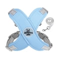 thumbnail image 2 of Dog Harness and Leash Set Adjustable Padded Vest Breathable Nylon X-Shaped Chest Strap for Walking Training, Light Blue Size M, 2 of 3