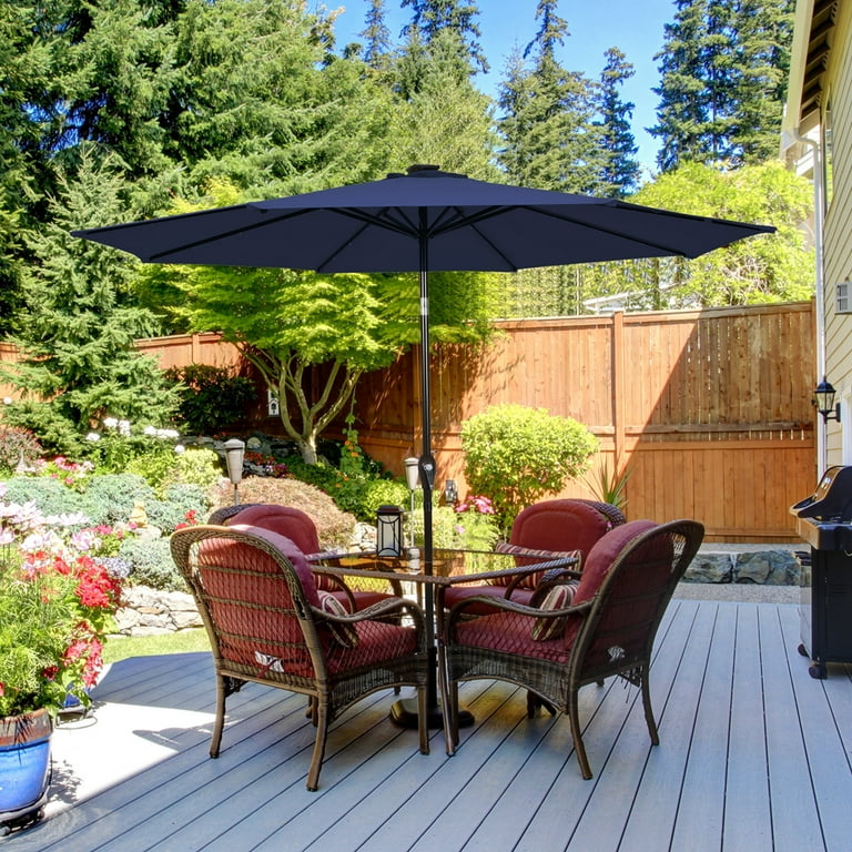 flexx market patio umbrellas EliteShade Classic 9ft Umbrella – Eurmax lights PURPLE LEAF 14 ft. Size:11' | Turquoise Blue Enjoy more shade as