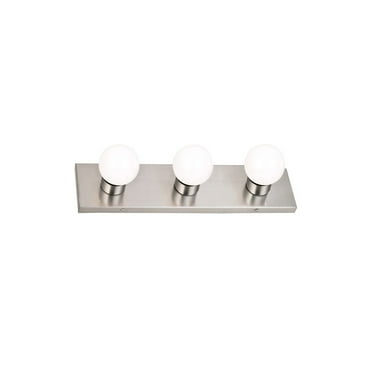 Design House WM051928 Contemporary 3-Light Indoor Vanity Light Dimmable for Bathroom Bedroom Vanity Makeup, Satin Nickel