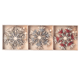 thumbnail image 1 of FloreceBien Adornos navideños colgantes de madera para decoración de la pared del hogar del árbol de Navidad, copo de nieve de Navidad, 1 of 5