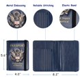 thumbnail image 4 of Funda para pasaporte TOURSUIT de piel con bloqueo RFID, azul oscuro, 4 of 7