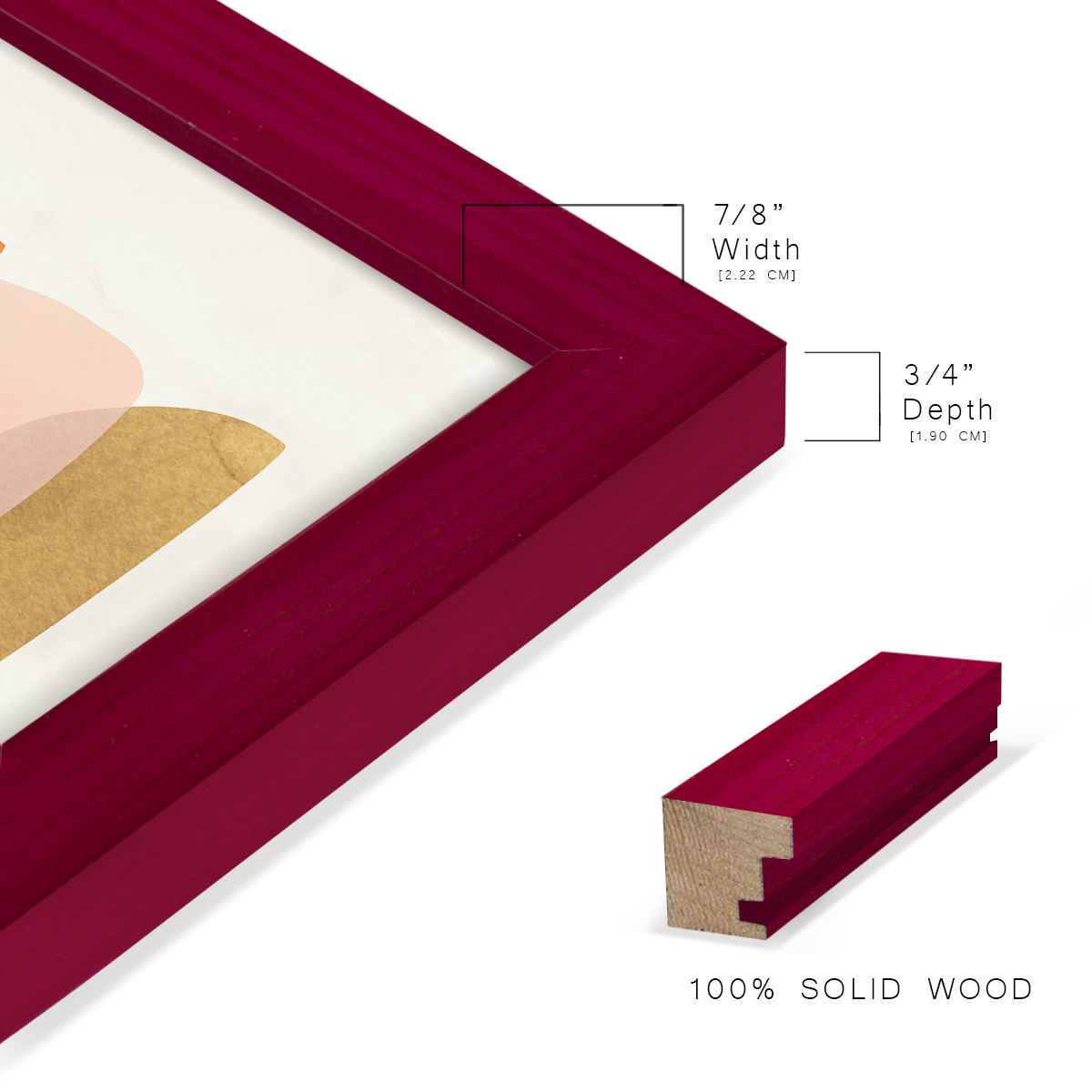 Mod Pods I -Framed Print w/glass-Cherry Red