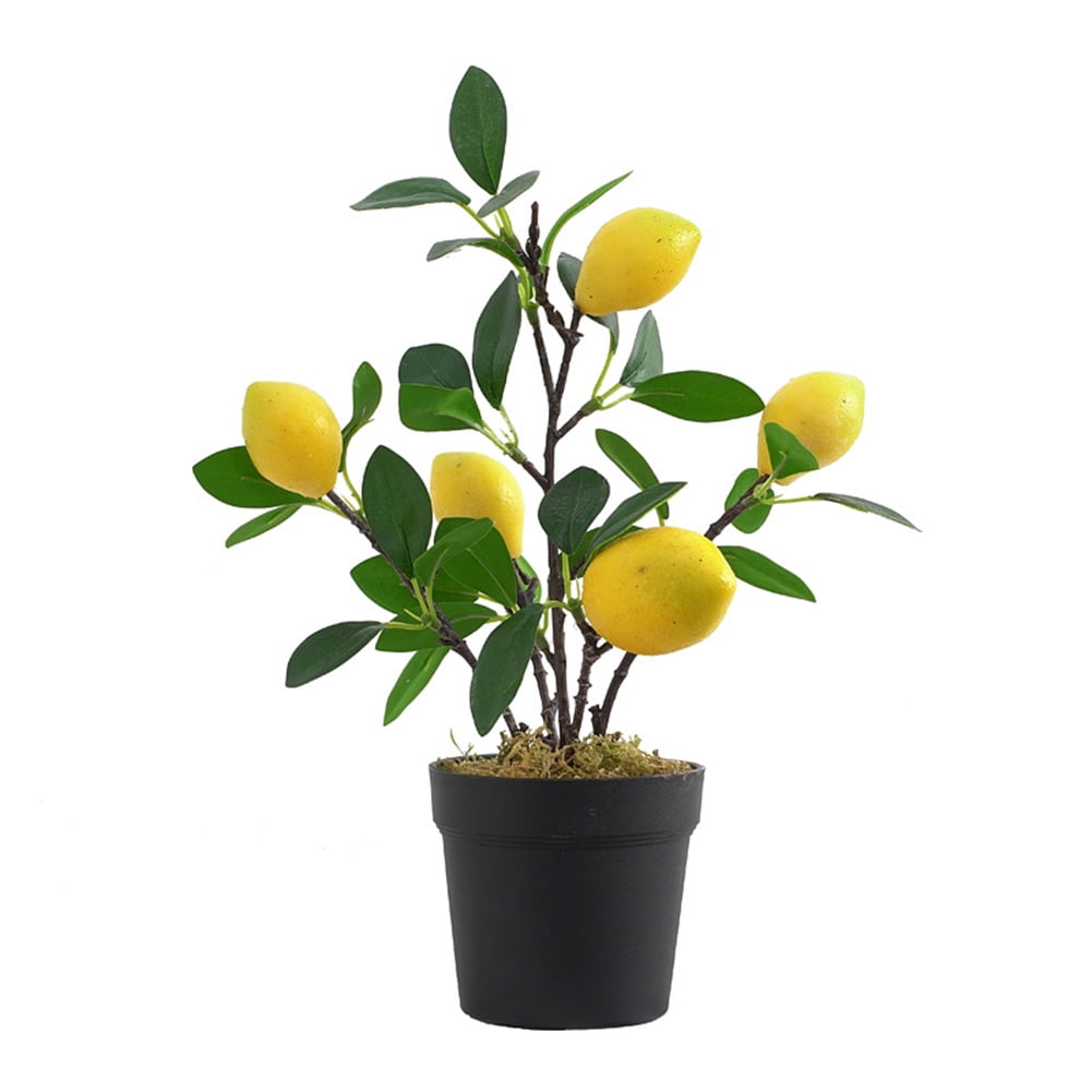 Artificial Fruits Tree Simulation Lemon Bonsai HomeDecoration Potted