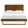 thumbnail image 4 of Modway Marlee Queen Wood Platform Bed with Angular Frame in Walnut, 4 of 13