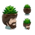 thumbnail image 2 of Bob Ross Mini Ceramic Planter with Artificial Succulent Plant, 2 of 7