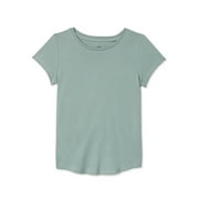 Wonder Nation Girls Kid Tough T-Shirt with Short Sleeves, Sizes 4-18 & Plus