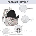 thumbnail image 4 of Husky Dog Flower Floral Backpack for School,Cute School Bag,Schoolbag with Adjustable Shoulder Straps & Padded Back,15"x11.42"x5.5", 4 of 6