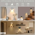 thumbnail image 3 of Deago 2 Pack Shell Motion Sensor Night Lights Rechargeable 3 Color Mode Dimmable Motion Activated Wall Lights Magnetic LED Picture Lights for Bedroom Hallway Stairway, 3 of 9