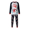 thumbnail image 2 of Christmas Matching Family Pajamas Set Snowman Letter Print Long Sleeve Top and Matching Pants Pjs for Adults, 2 of 8