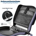 thumbnail image 5 of Haosy 3 Ring Zipper Binder with Shoulder Strap Waterproof Trapper Keeper 2 Inch D-Ring 500 Sheets Capacity, Lavender Gray, 5 of 8