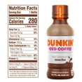 thumbnail image 6 of Dunkin' Mocha Iced Coffee, 13.7 fl oz Bottle, 6 of 12