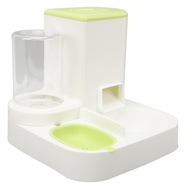 Bebedero para gatos y mascotas con recipiente de 2,2 L, dispensador de agua automático para perros de 1 L, inodoro, color verde