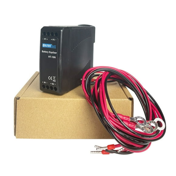 Yeacher Écran LCD 12 V 10A Égaliseur de Batterie Batteries Équilibrage de Tension Batterie Plomb-Acide Série Parallèle Connectée pour Installation Encliquetable Rail-type 48/60/72/96/110/220/240 V