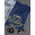 thumbnail image 3 of Friendship Day Gold Nature Shaped T-Shirt Women -Image by Shutterstock, Female Small, 3 of 4