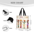 thumbnail image 4 of Naloa Black African Woman Tote Bag for Women, Foldable Tote Bag With Zipper, Large Shoulder Bag, Top Handle Handbag for Travel, Work, Shopping, 4 of 9