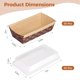 thumbnail image 4 of 50 moldes de papel para pan, moldes de papel desechables para hornear con tapas de plástico, moldes para pan de 5,9 × 2,6 × 2 pulgadas, cajas de almacenamiento de papel rectangulares para productos pa, 4 of 5